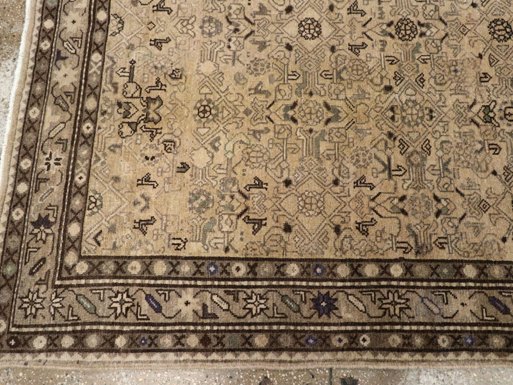 Vintage Persian Malayer Wide Gallery Runner, No.25759 - Gsblank