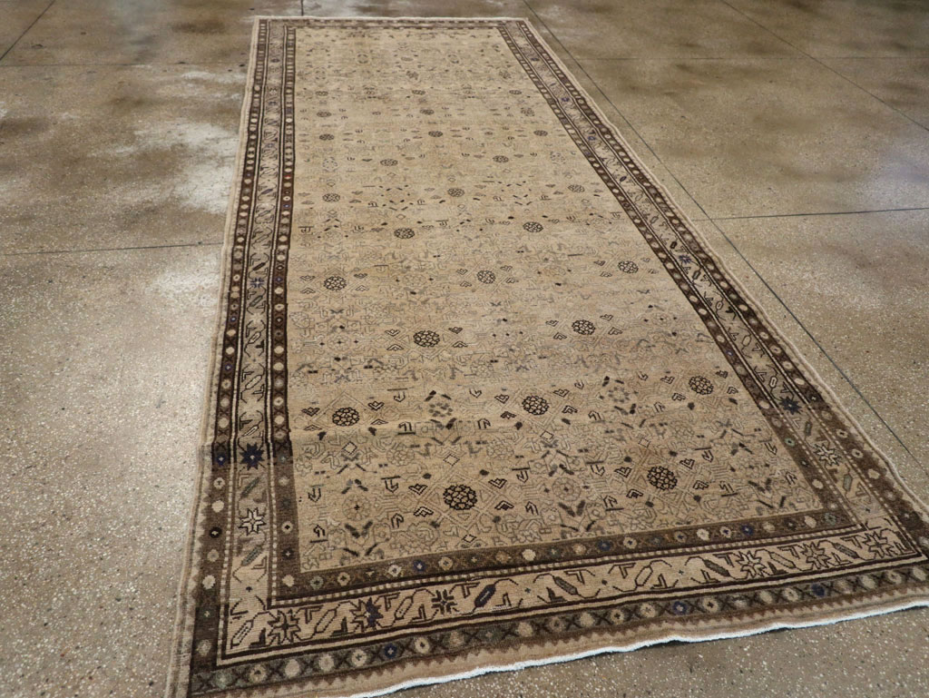 Vintage Persian Malayer Wide Gallery Runner, No.25759 - Gsblank
