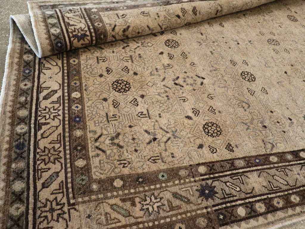 Vintage Persian Malayer Wide Gallery Runner, No.25759 - Gsblank