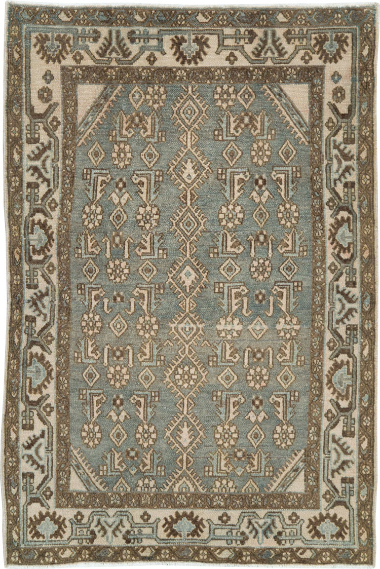 Vintage Persian Malayer Throw Rug, No.25762 - Gsblank