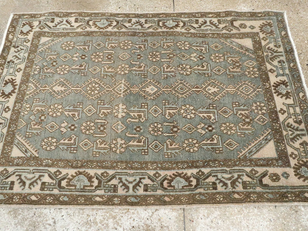 Vintage Persian Malayer Throw Rug, No.25762 - Gsblank