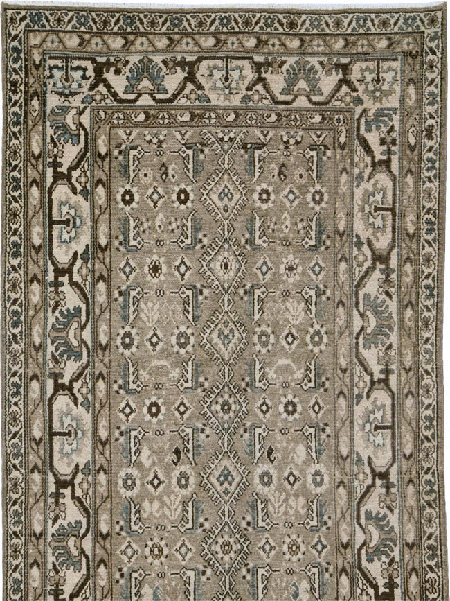 Vintage Persian Malayer Wide Gallery Runner, No.25764 - Gsblank