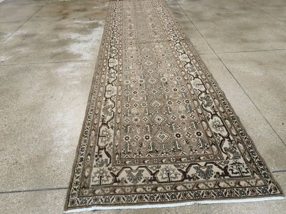 Vintage Persian Malayer Wide Gallery Runner, No.25764 - Gsblank