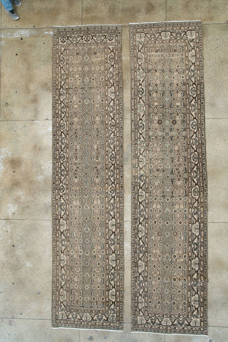 Vintage Persian Malayer Wide Gallery Runner, No.25764 - Gsblank