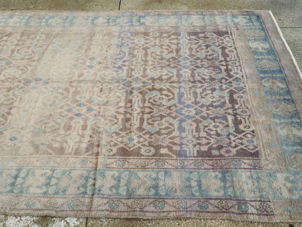 Vintage Persian Malayer Wide Gallery Runner, No.25767 - Gsblank