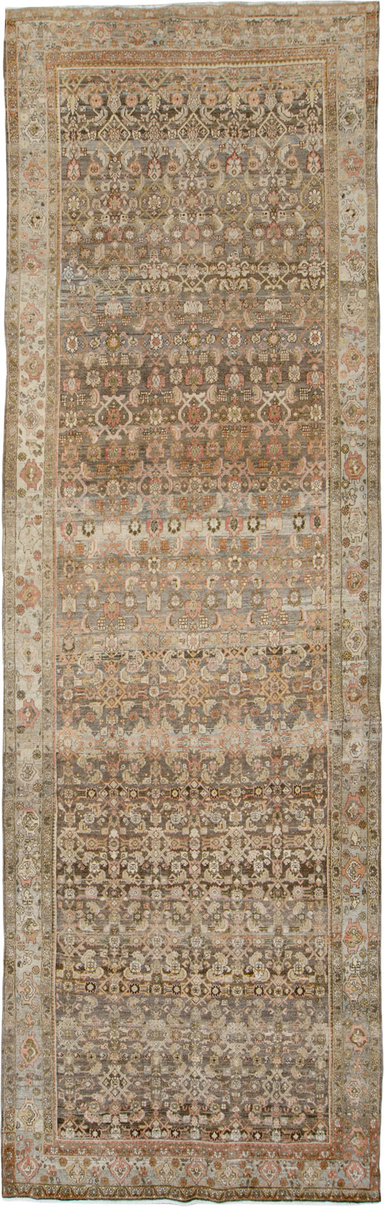 Vintage Persian Malayer Wide Gallery Runner, No.25776 - Gsblank