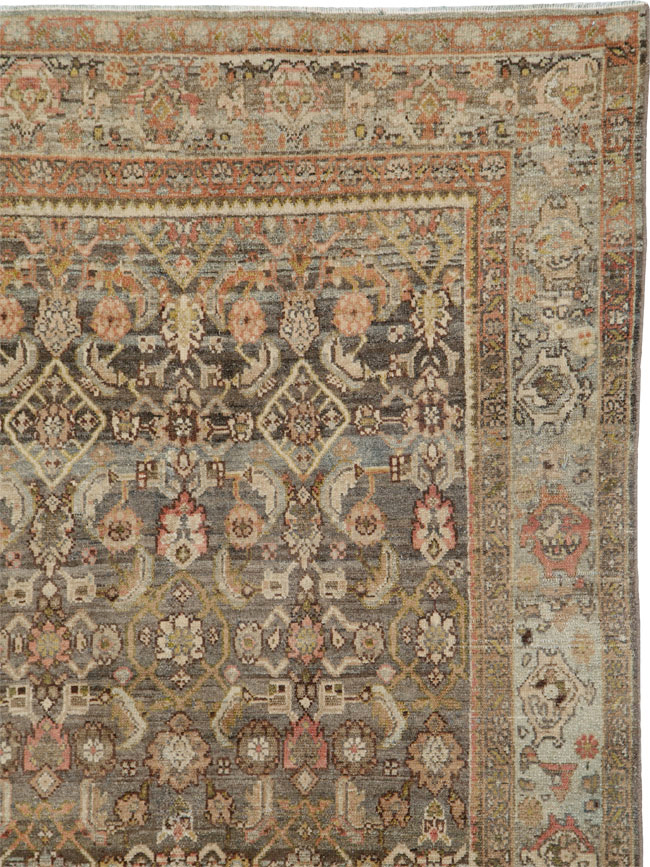 Vintage Persian Malayer Wide Gallery Runner, No.25776 - Gsblank