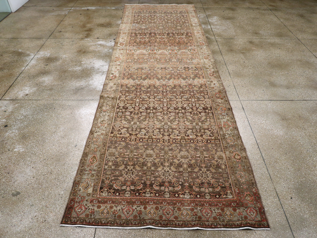 Vintage Persian Malayer Wide Gallery Runner, No.25776 - Gsblank