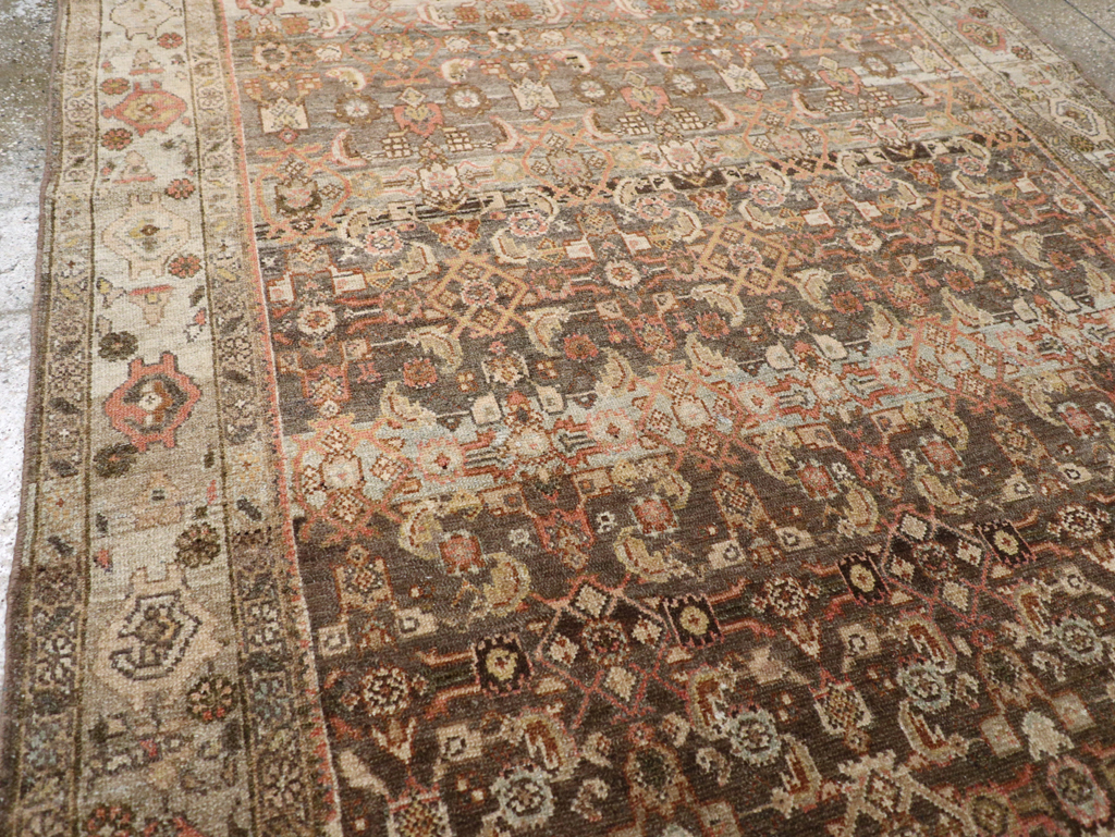 Vintage Persian Malayer Wide Gallery Runner, No.25776 - Gsblank