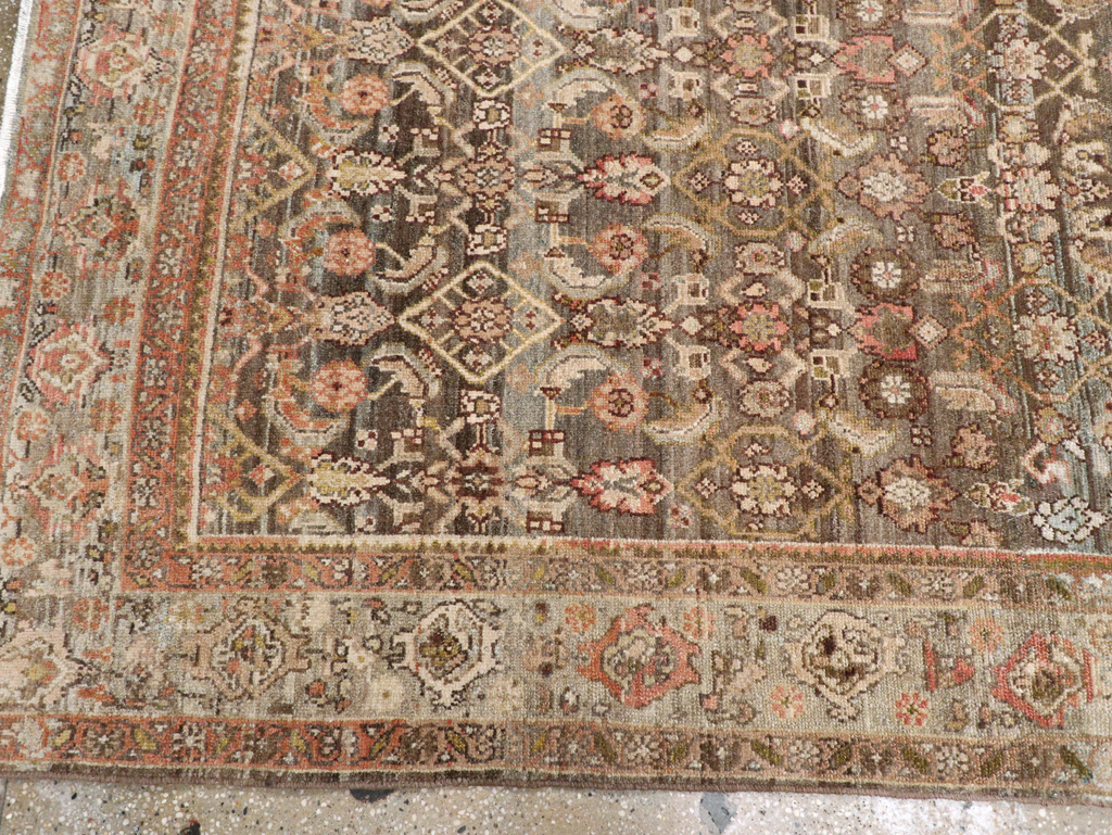 Vintage Persian Malayer Wide Gallery Runner, No.25776 - Gsblank