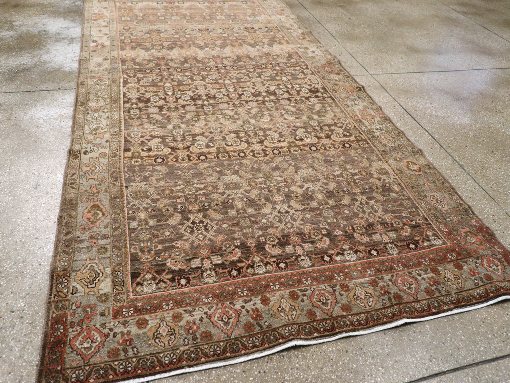 Vintage Persian Malayer Wide Gallery Runner, No.25776 - Gsblank