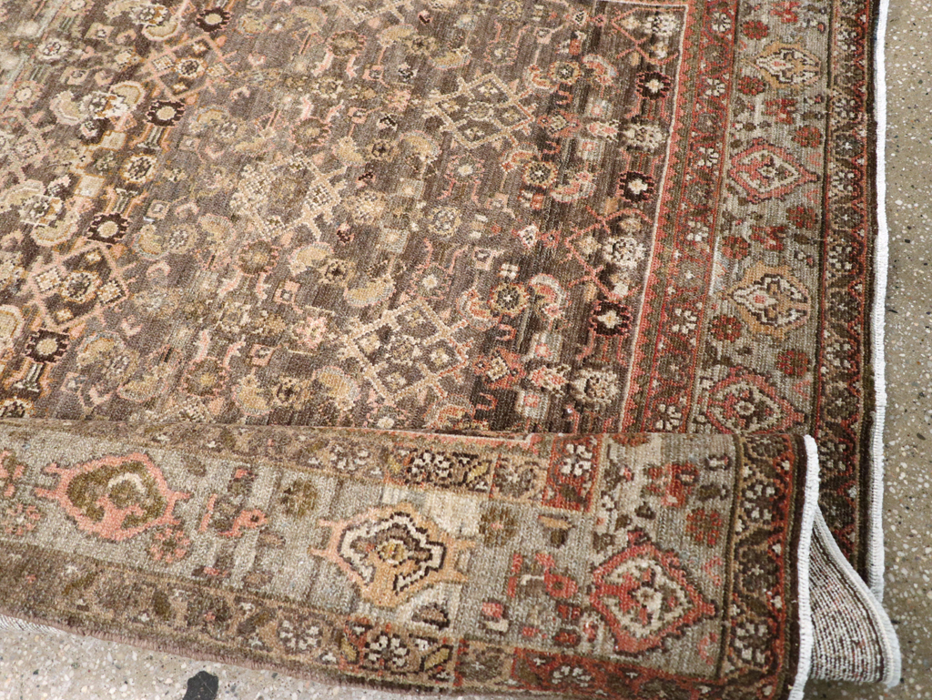 Vintage Persian Malayer Wide Gallery Runner, No.25776 - Gsblank