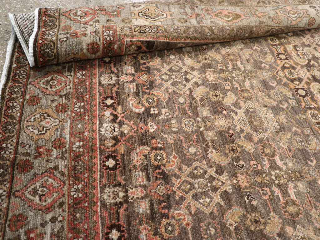 Vintage Persian Malayer Wide Gallery Runner, No.25776 - Gsblank