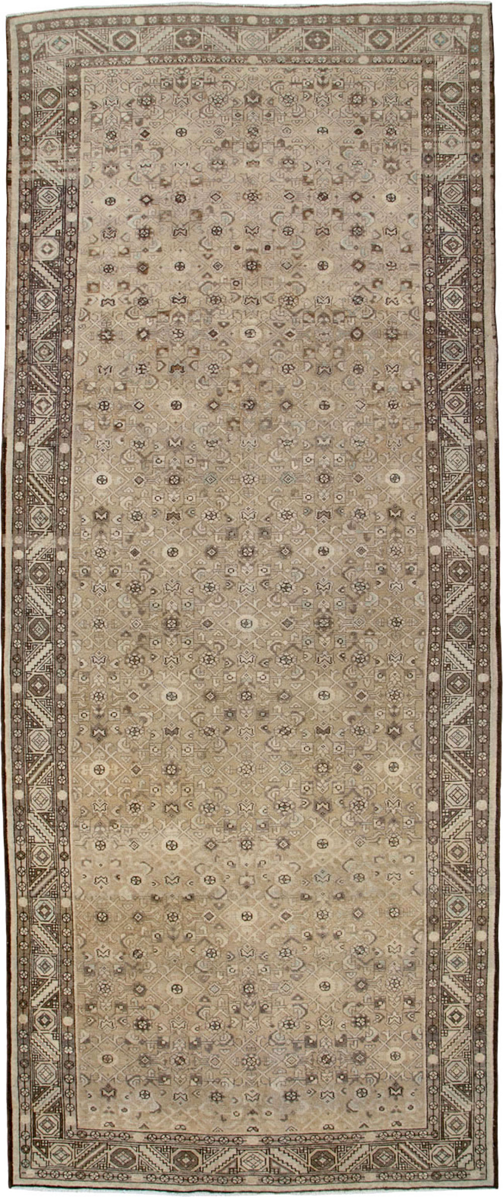 Vintage Persian Malayer Wide Gallery Runner, No.25783 - Gsblank