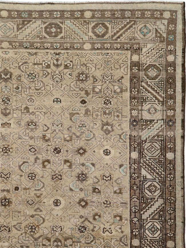 Vintage Persian Malayer Wide Gallery Runner, No.25783 - Gsblank