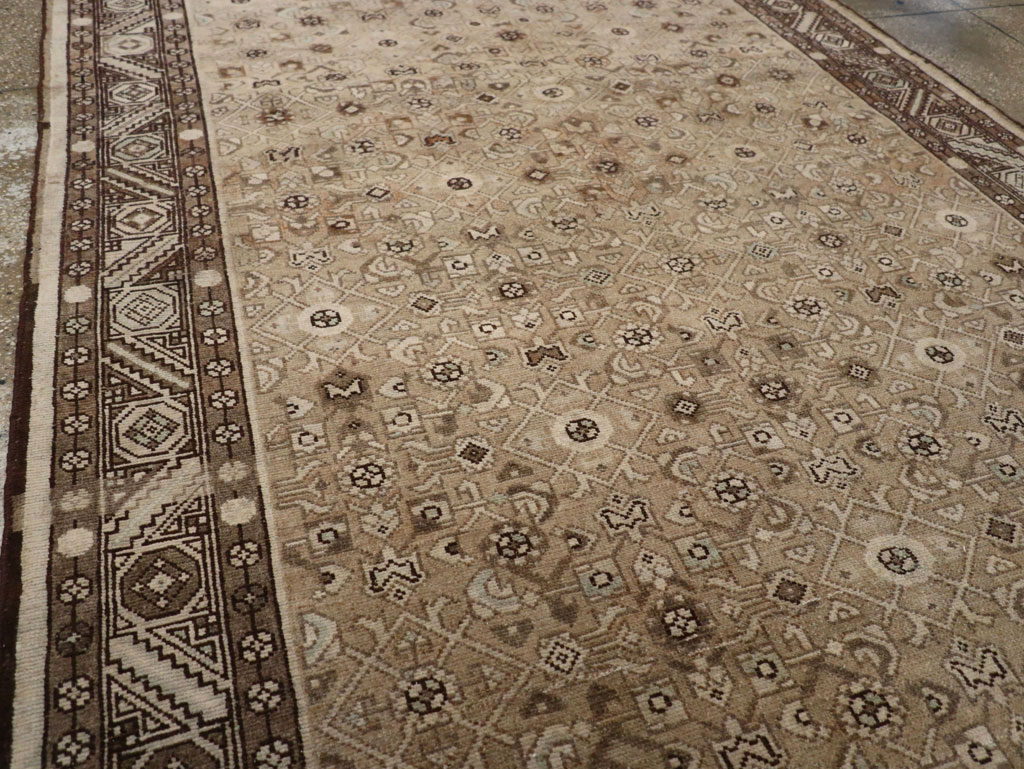 Vintage Persian Malayer Wide Gallery Runner, No.25783 - Gsblank