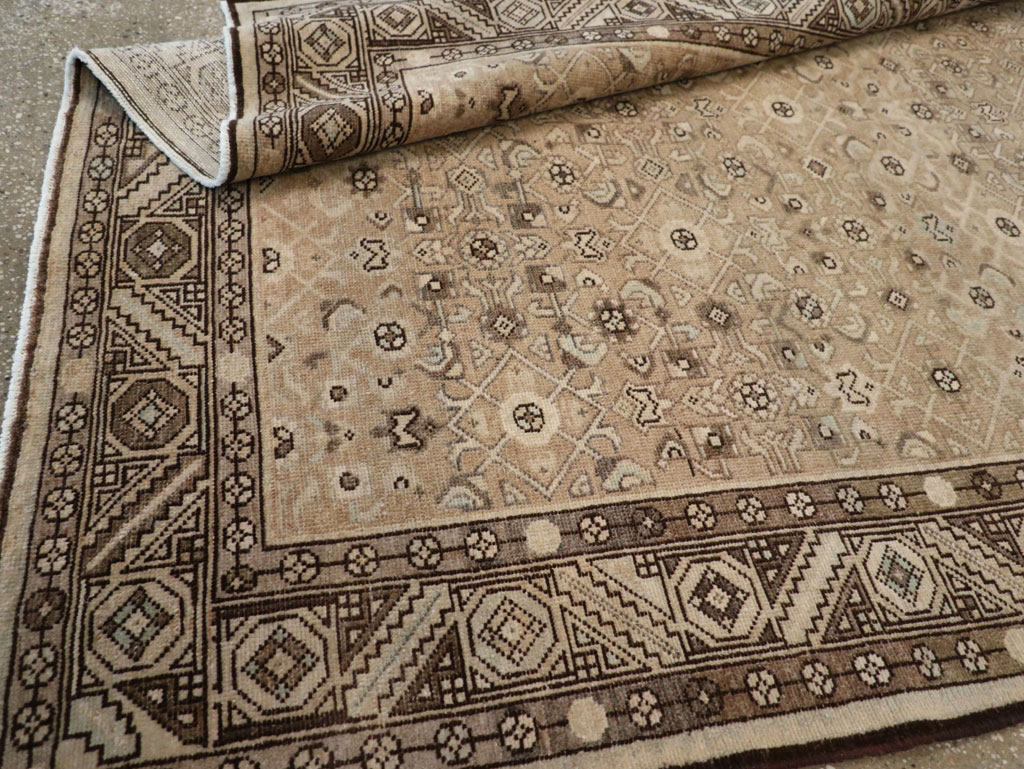 Vintage Persian Malayer Wide Gallery Runner, No.25783 - Gsblank