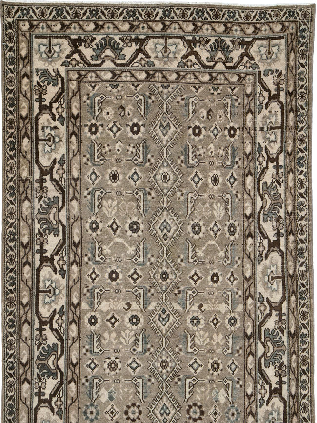 Vintage Persian Malayer Wide Gallery Runner, No.25803 - Gsblank