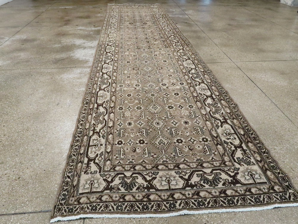 Vintage Persian Malayer Wide Gallery Runner, No.25803 - Gsblank