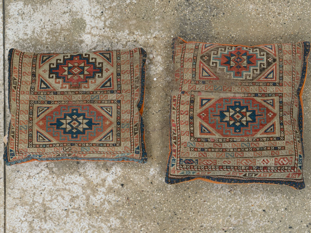 Antique Caucasian Kuba Pillow, No.25806 - Gsblank