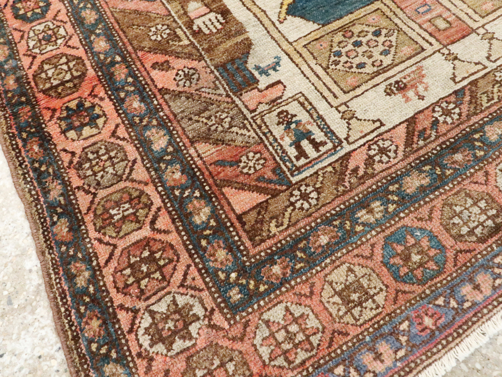 Antique Persian Pictorial Malayer Rug, No.25808 - Gsblank