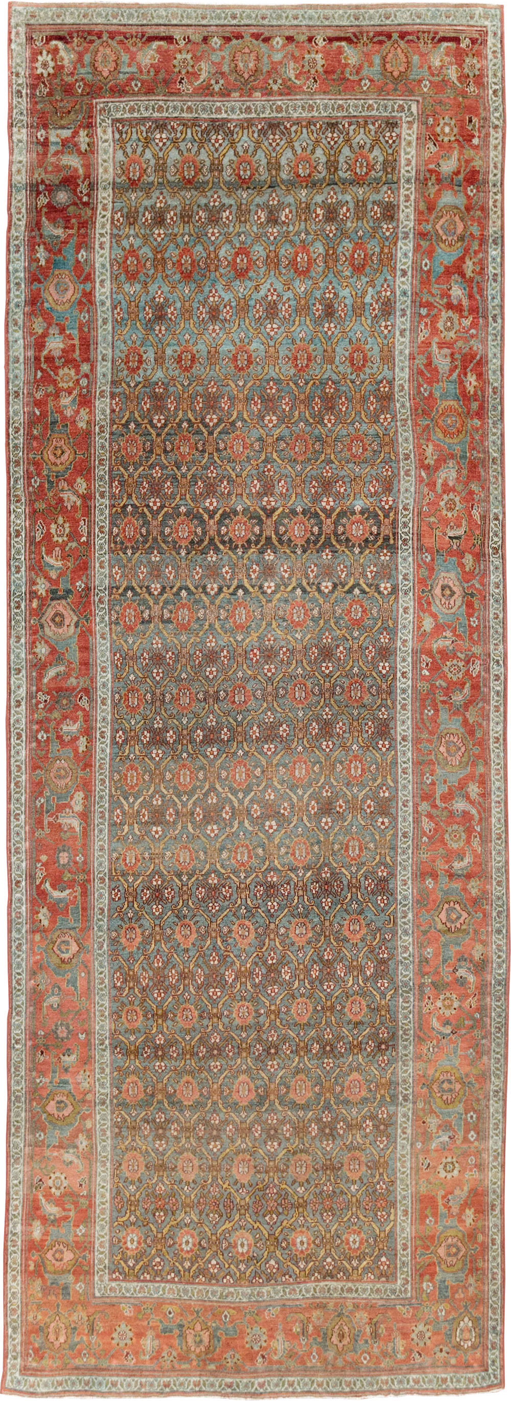 Antique Kurdish Gallery Carpet, No.25822 - Gsblank