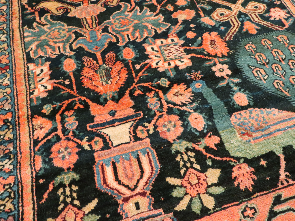 Antique Persian Malayer Pictorial Rug, No.25857 - Gsblank