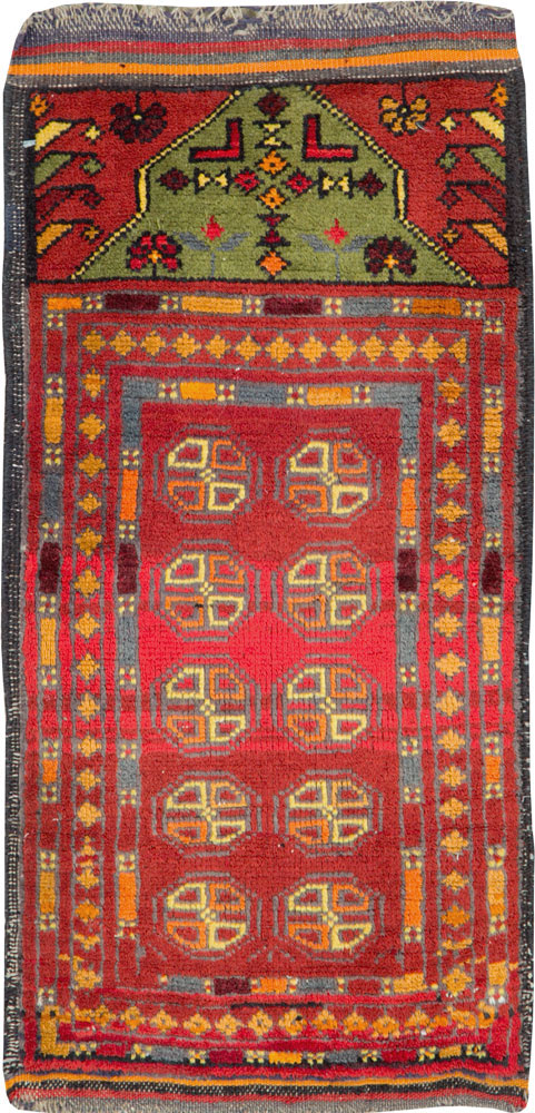 Vintage Persian Turkoman Tribal Throw Rug, No.25864 - Gsblank
