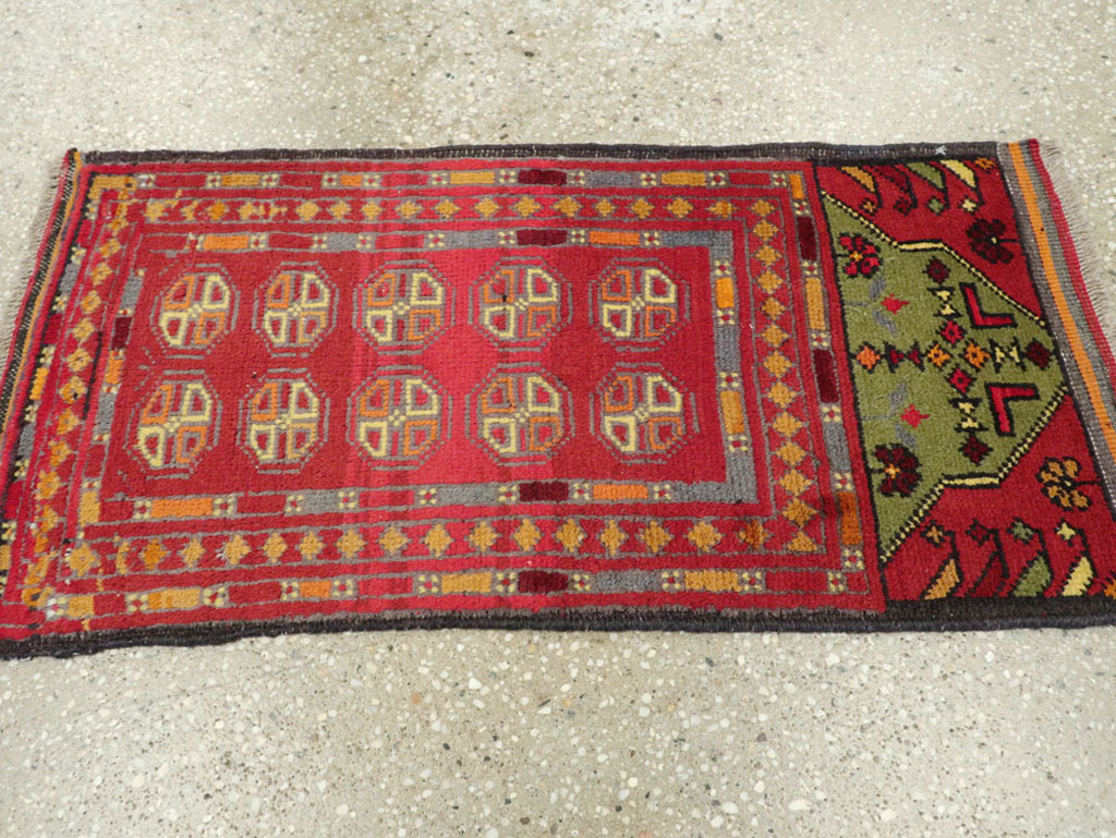 Vintage Persian Turkoman Tribal Throw Rug, No.25864 - Gsblank
