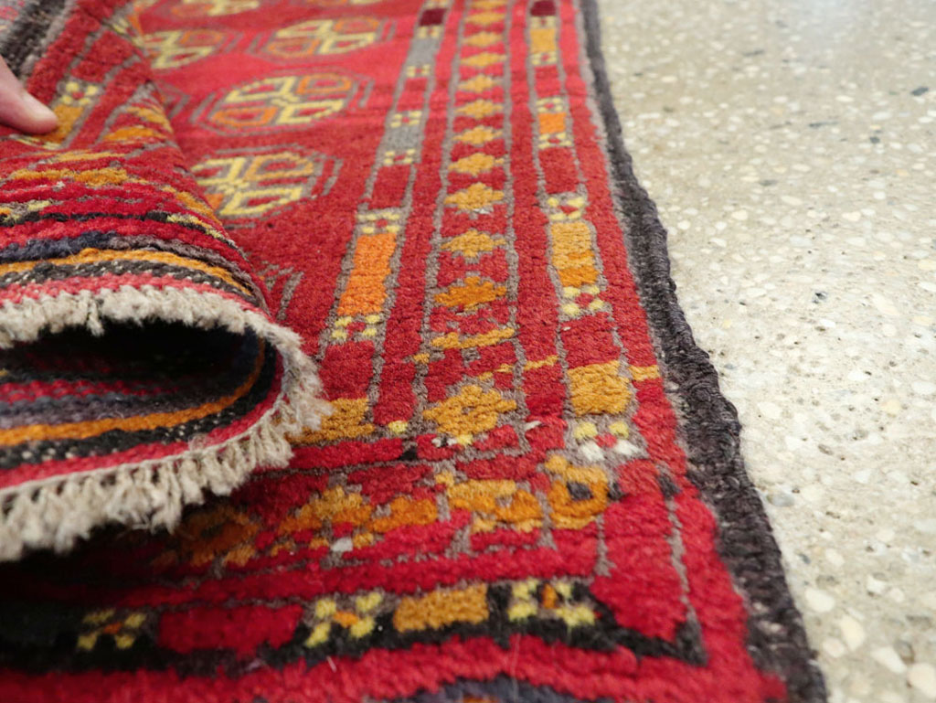 Vintage Persian Turkoman Tribal Throw Rug, No.25864 - Gsblank