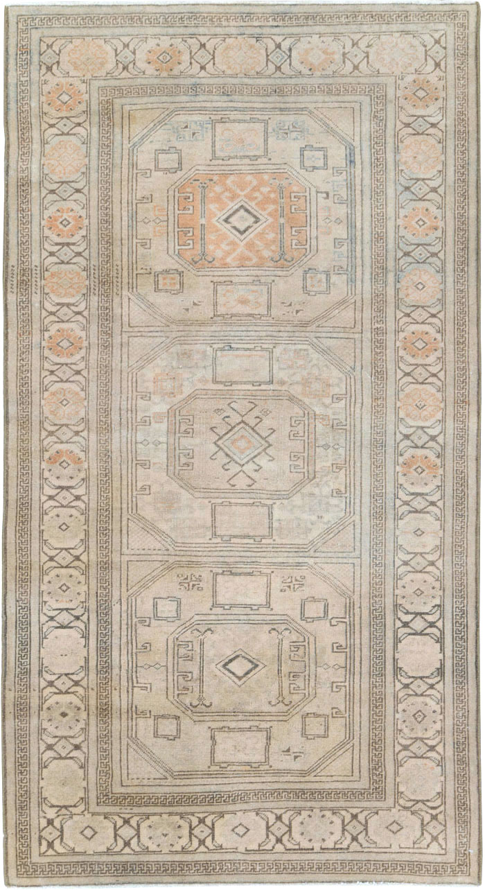 Antique Persian Tabriz Throw Rug, No.25869 - Gsblank