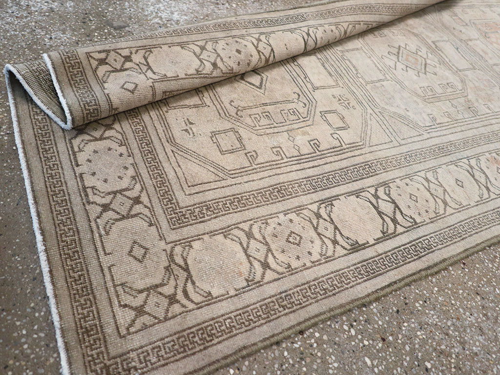 Antique Persian Tabriz Throw Rug, No.25869 - Gsblank