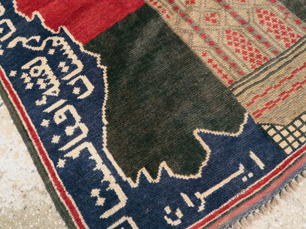 Vintage Afghan Pictorial Map Rug, No.25870 - Gsblank