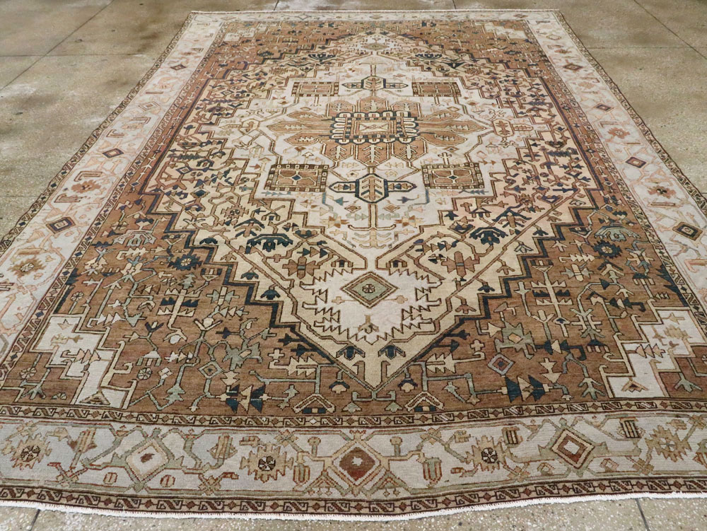 Antique Persian Heriz Carpet, No.25894 - Gsblank