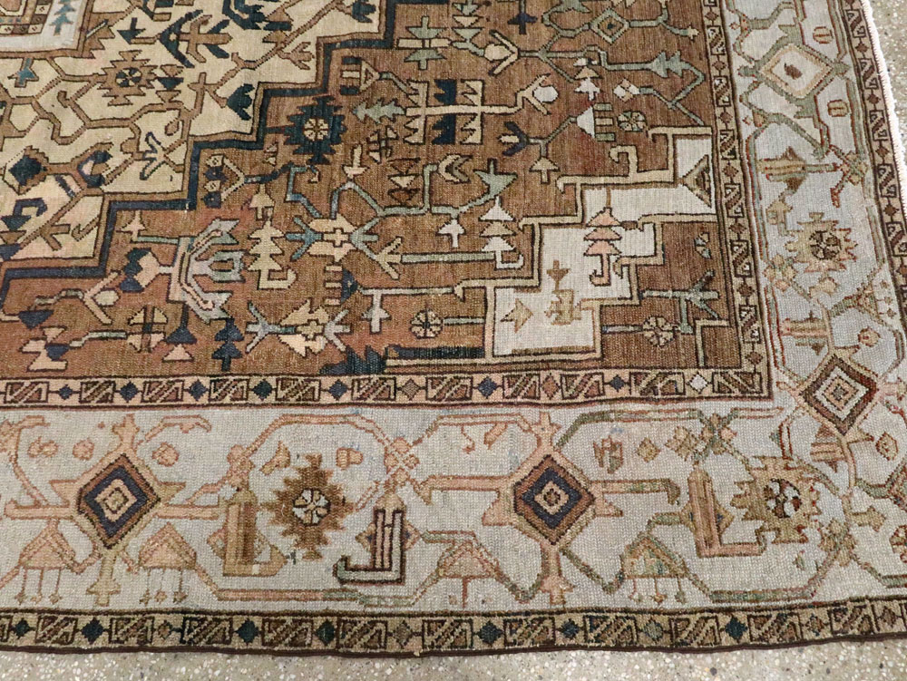 Antique Persian Heriz Carpet, No.25894 - Gsblank