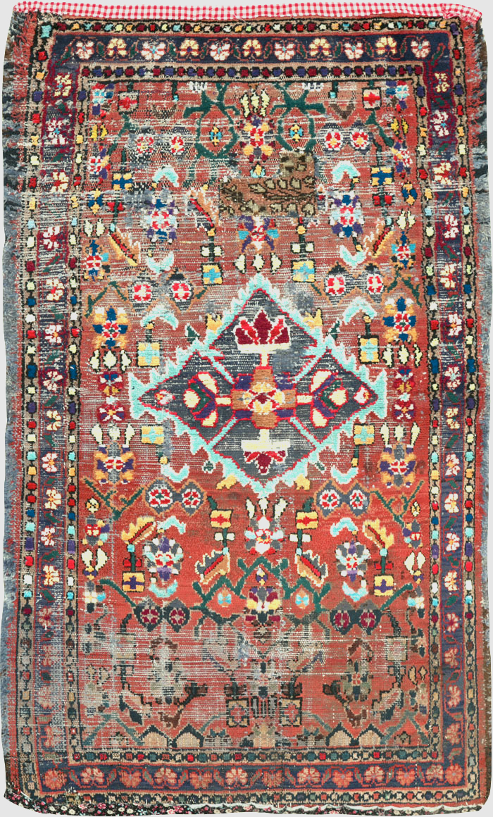 Vintage Persian Hamadan Rug, No.25913 - Gsblank