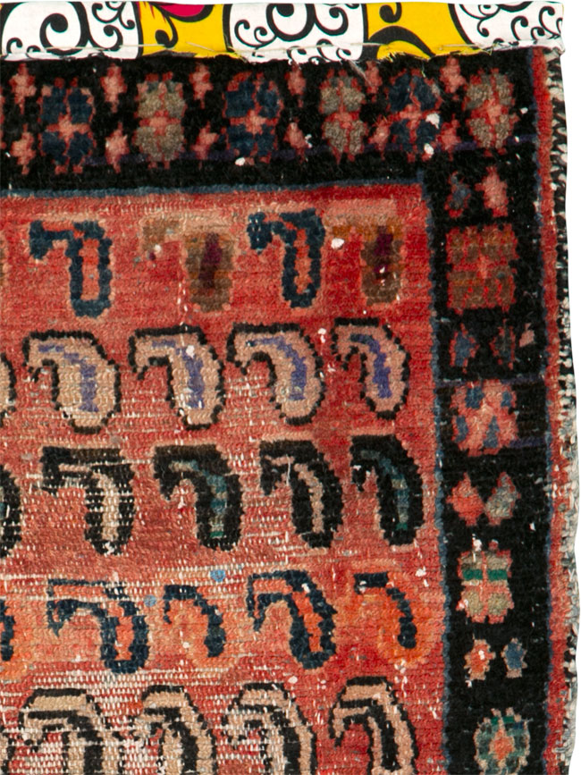 Vintage Persian Hamadan Distressed Rug, No.25926 - Gsblank