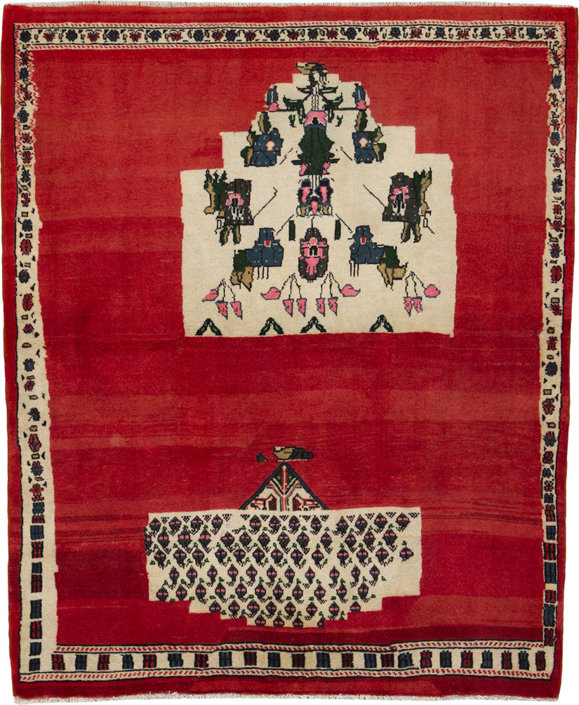 Vintage Persian Mahal Rug, No.25938 - Gsblank