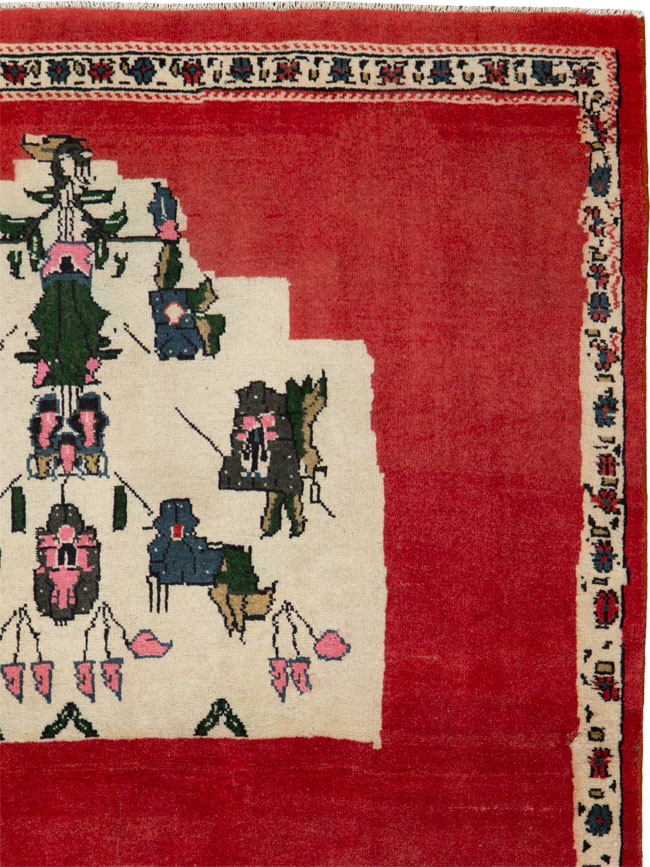 Vintage Persian Mahal Rug, No.25938 - Gsblank