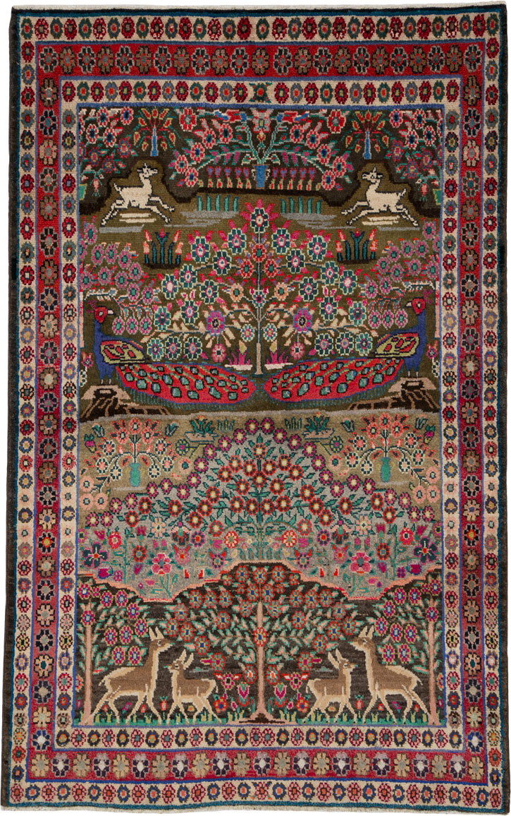 Vintage Persian Hamadan Rug, No.25942 - Gsblank