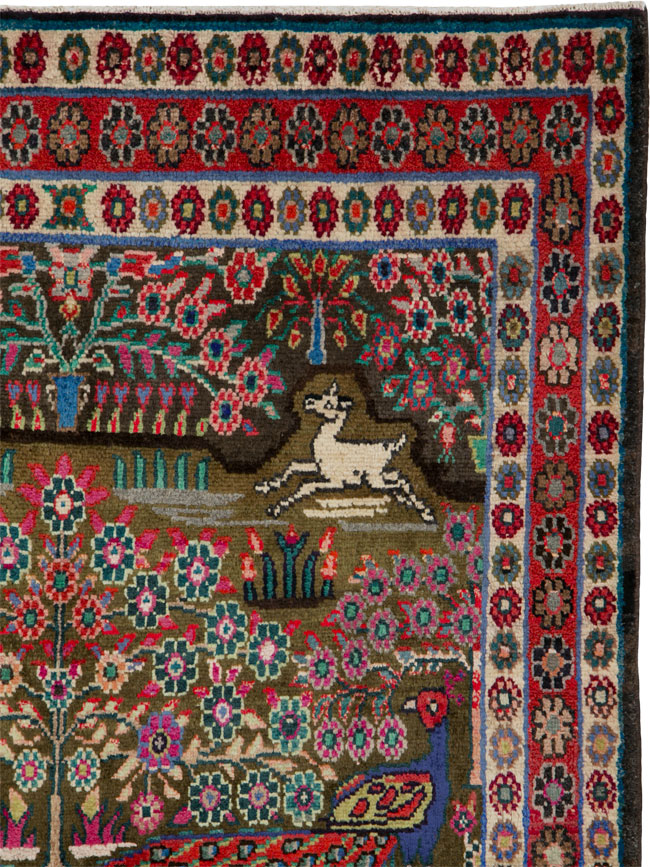 Vintage Persian Hamadan Rug, No.25942 - Gsblank