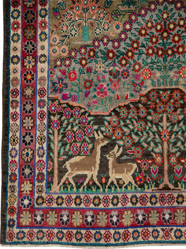 Vintage Persian Hamadan Rug, No.25942 - Gsblank