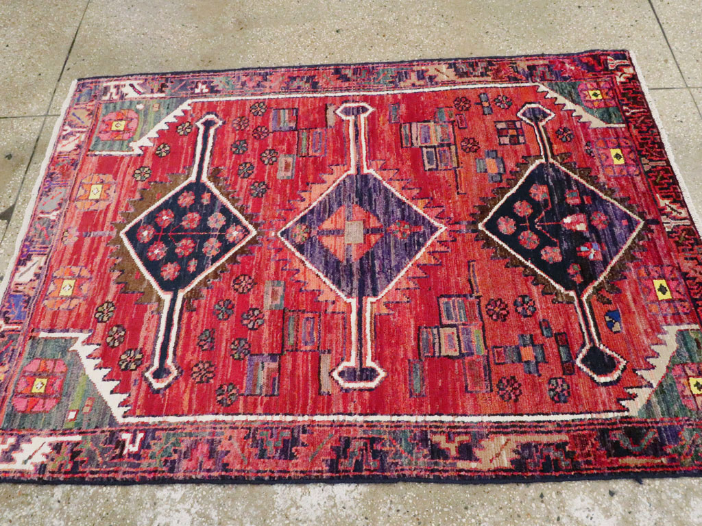 Vintage Persian Kurd Throw Rug, No.25956 - Gsblank