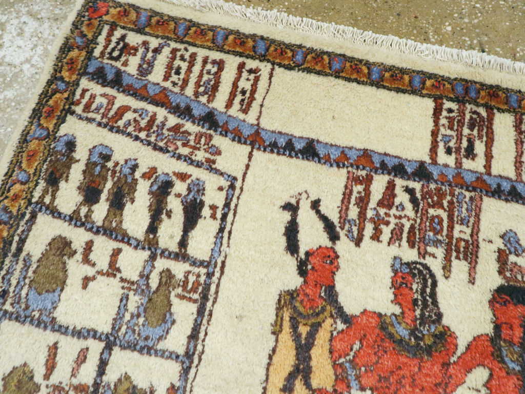 Vintage Egyptian Pictorial Rug, No.25998 - Gsblank