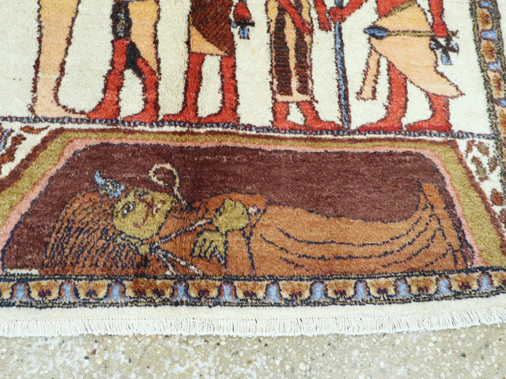 Vintage Egyptian Pictorial Rug, No.25998 - Gsblank