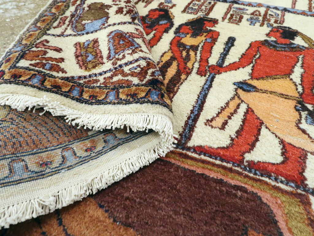 Vintage Egyptian Pictorial Rug, No.25998 - Gsblank