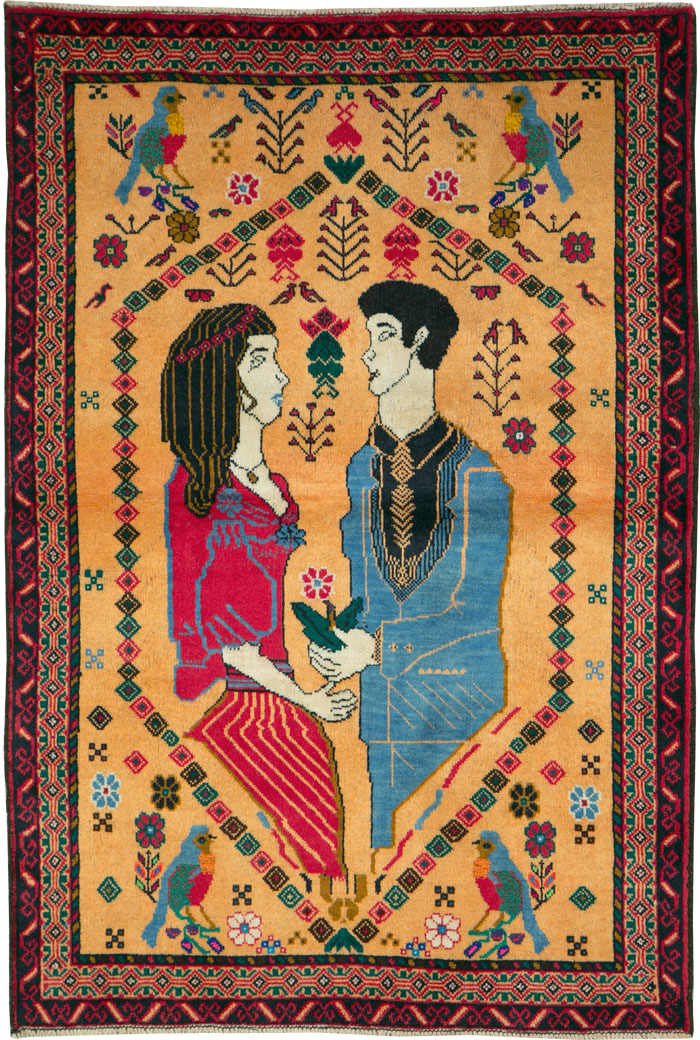 Vintage Persian Baluch Rug, No.26001 - Gsblank