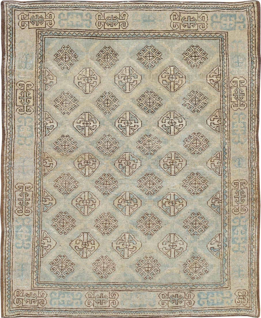 Vintage Persian Kurd Square Accent Rug, No.26008 - Gsblank