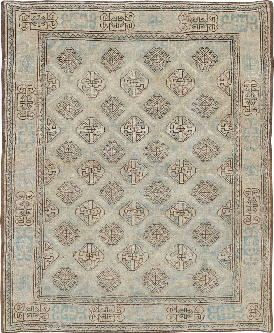 Vintage Persian Kurd Square Accent Rug, No.26008 - Gsblank