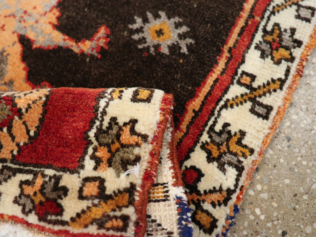 Vintage Turkish Anatolian Pictorial Throw Rug, No.26011 - Gsblank